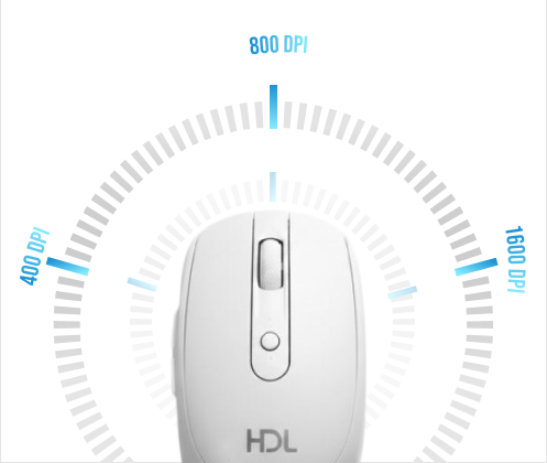 Adjustable DPI upto 1600