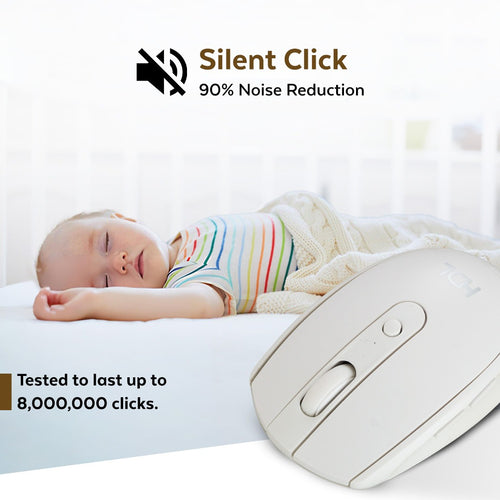 HDL G-235-6-D Wireless Rechargeable  White Mouse